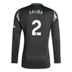 Seconda Maglia Saliba Arsenal 2024/2025 Manica Lunga